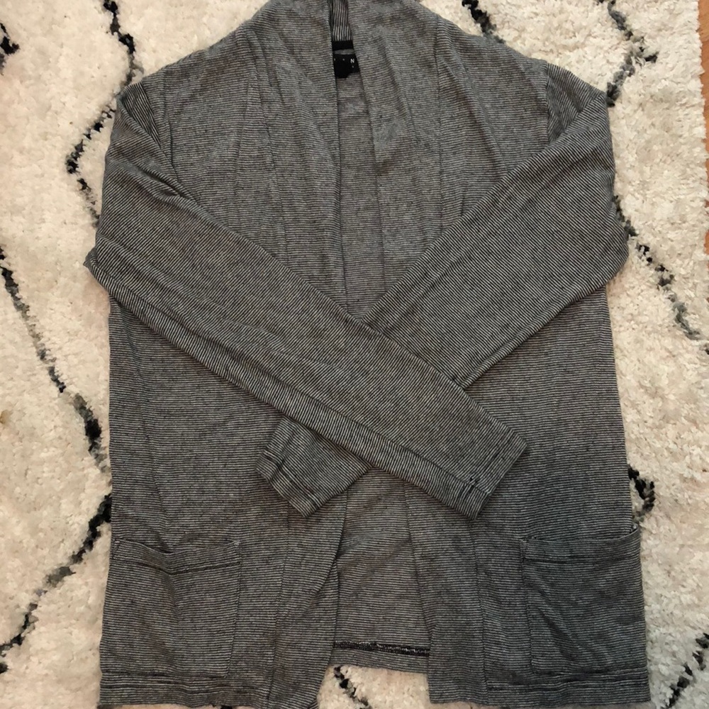 Striped open style cardigan